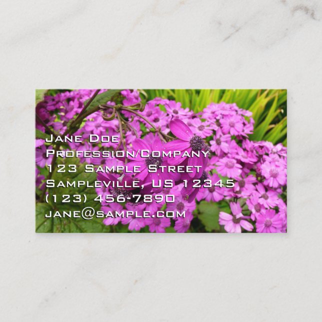 Purple Flowers from San Francisco Business Card (Front)