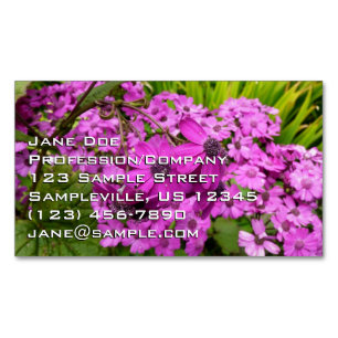 Purple Flowers from San Francisco Business Card Magnet