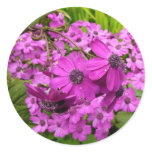 Purple Flowers from San Francisco Classic Round Sticker