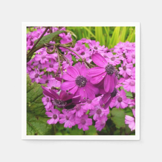 Purple Flowers from San Francisco Paper Napkins (Front)