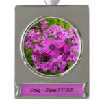 Purple Flowers from San Francisco Silver Plated Banner Ornament