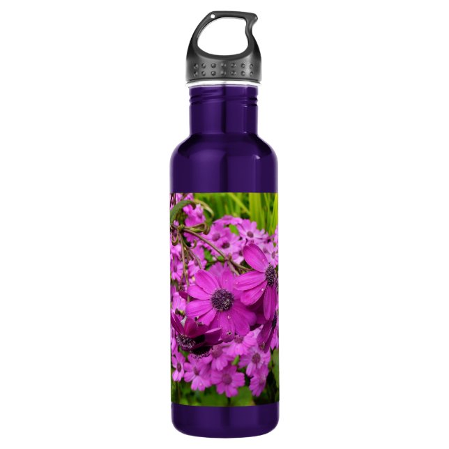Purple Flowers from San Francisco Water Bottle (Front)