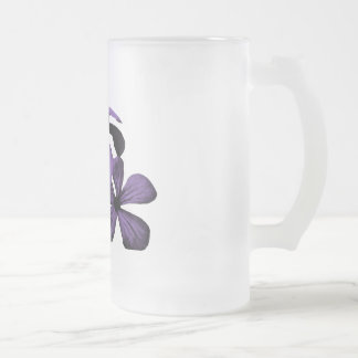 Purple Flowers Frosted Mug