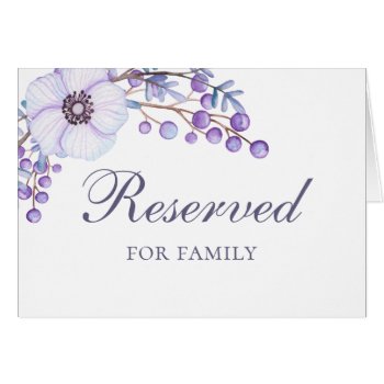 Purple Flowers. Garden Wedding Reserved Sign by RemioniArt at Zazzle