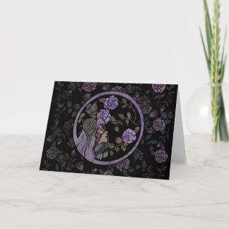 Purple Flowers Goddess Card