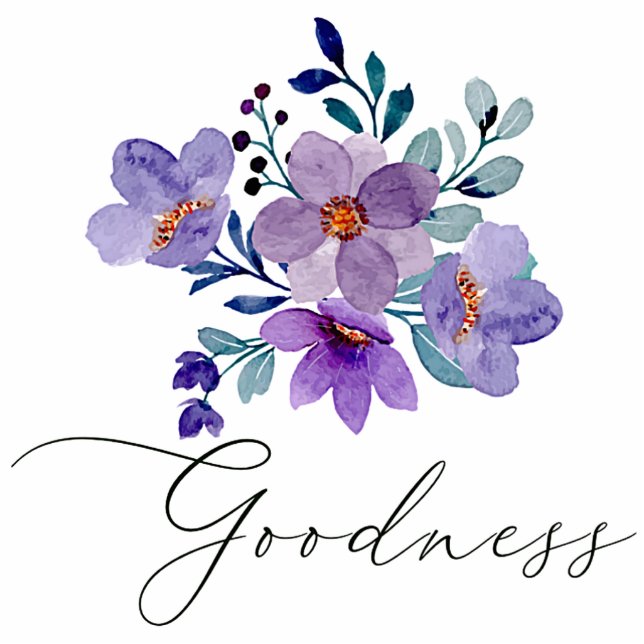 Purple flowers goodness magnet (Front)