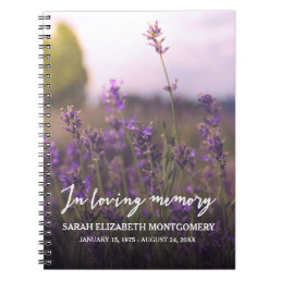 Purple Flowers | In Loving Memory Guest Book