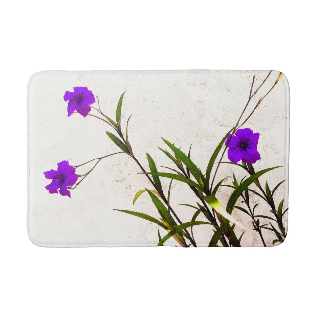 Purple Flowers in the Breeze Bath Mat (Front)