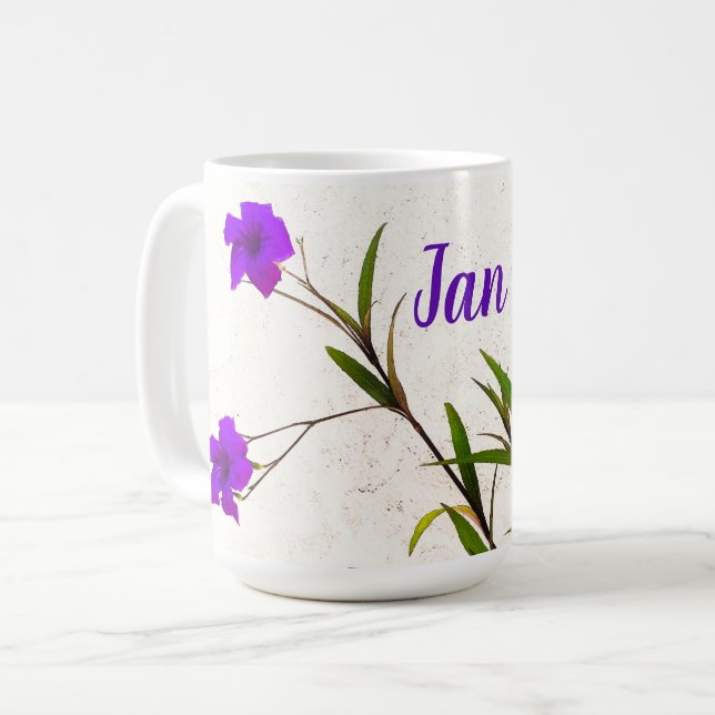 Purple Flowers in the Breeze Coffee Mug (Front Left)
