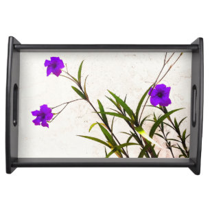 Purple Flowers in the Breeze Serving Tray