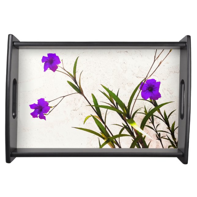 Purple Flowers in the Breeze Serving Tray (Front)