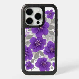 "Purple Flowers" iPhone 15 Pro Case
