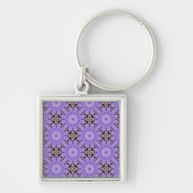 Purple Flowers Keychain (Front)