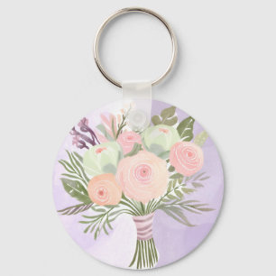 Purple Flowers Keychain