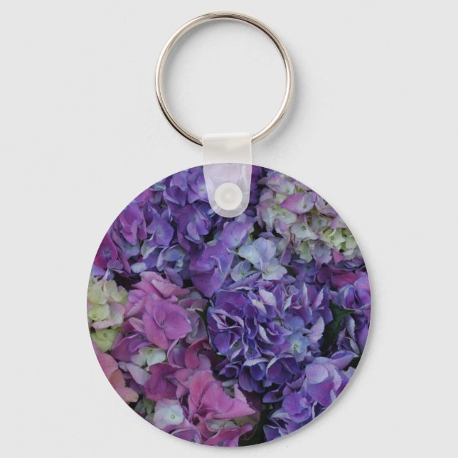 Purple Flowers Keychain (Front)