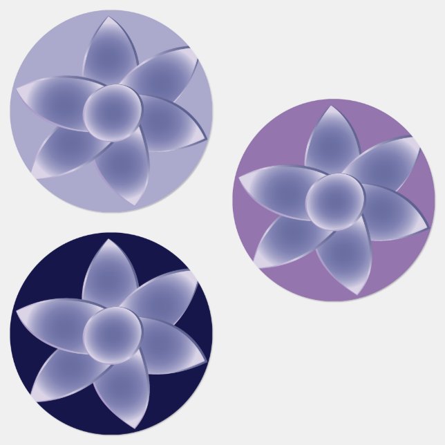 Purple flowers labels (Group)