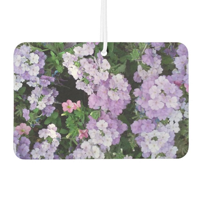 Purple Flowers Landscape Rectangle Air Freshener (Front)