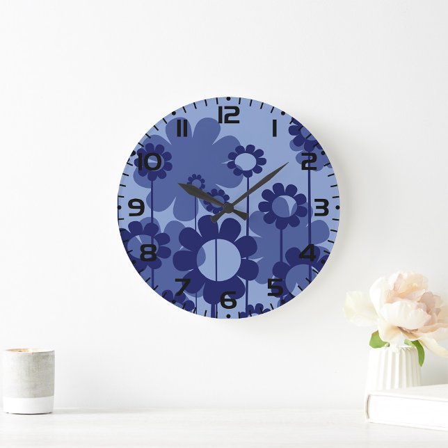Purple Flowers Large Clock (Creator Uploaded)