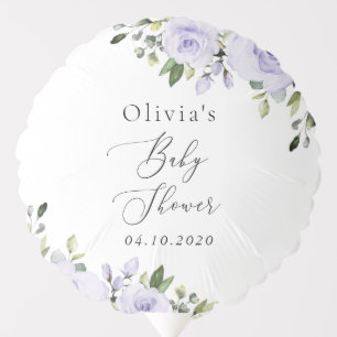 Purple Flowers, Lilac Flowers, Boho, Baby Shower Balloon