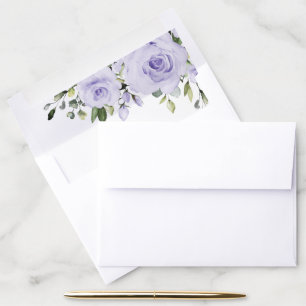 Purple Flowers, Lilac Flowers, Boho, Birthday Envelope Liner