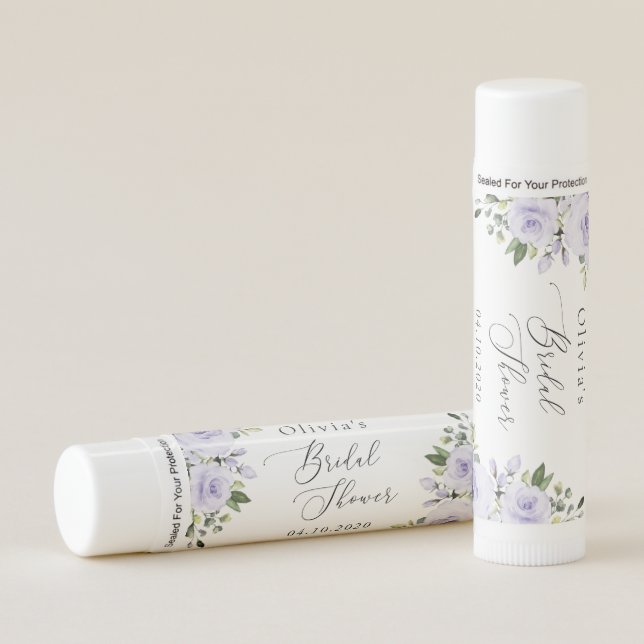 Purple Flowers, Lilac Flowers, Boho, Bridal Shower Lip Balm (Front)