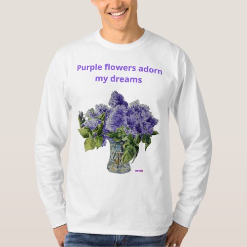 Purple Flowers lilac T_Shirt