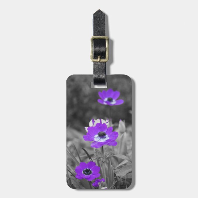 Purple flowers - luggage tags (Front Vertical)