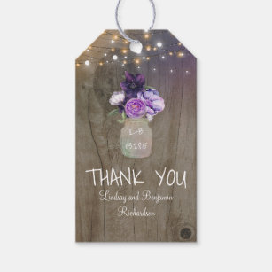 Mason Jar Wedding Favor Tags | Zazzle