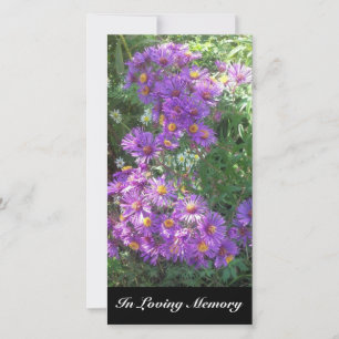 "Purple Flowers" Memorial Cards