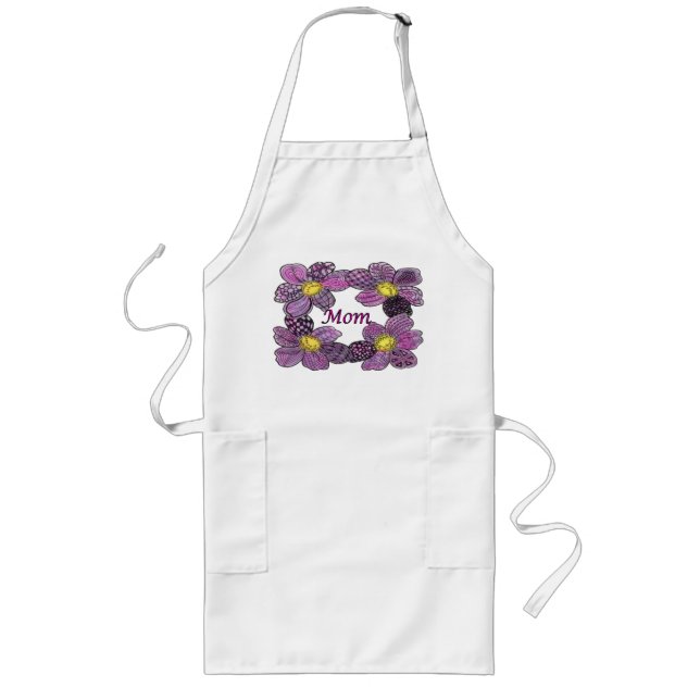 Purple Flowers Mother's Day Apron (Front)