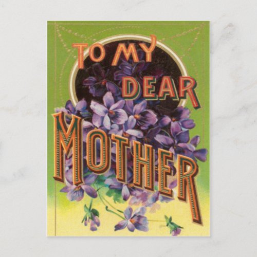 Purple Flowers Mothers Day Card