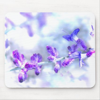 Purple Flowers Mouse Pad