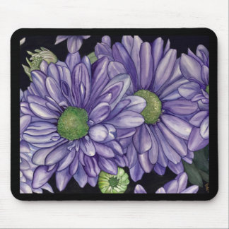 Purple Flowers Mouse Pad