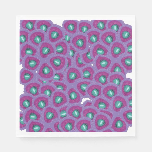 Purple flowers napkins (Front)