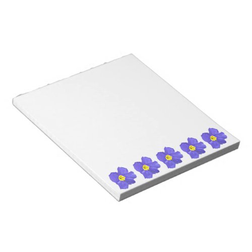 Purple flowers notepad