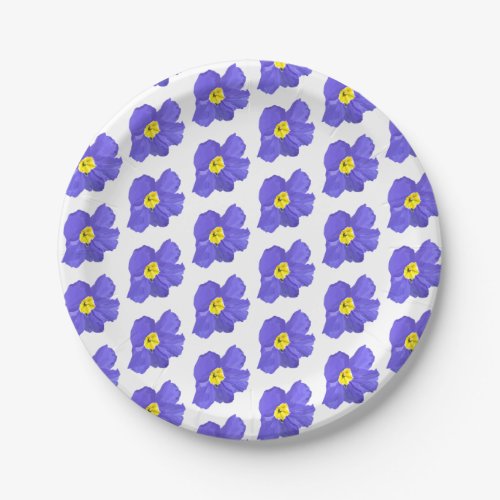 Purple flowers paper plates