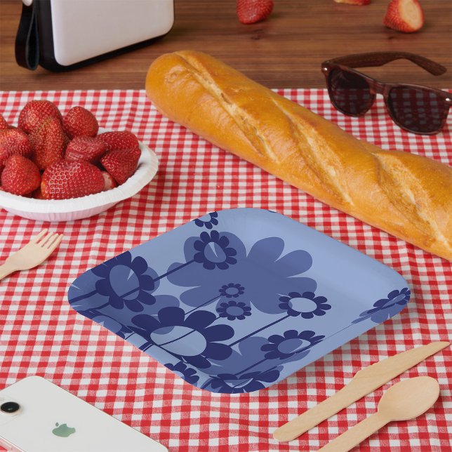 Purple Flowers Paper Plates (Creator Uploaded)