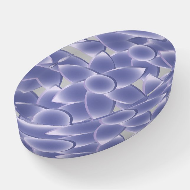 Purple flowers paperweight (Angled)