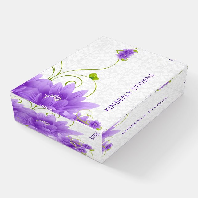 Purple Flowers  Paperweight (Angled)