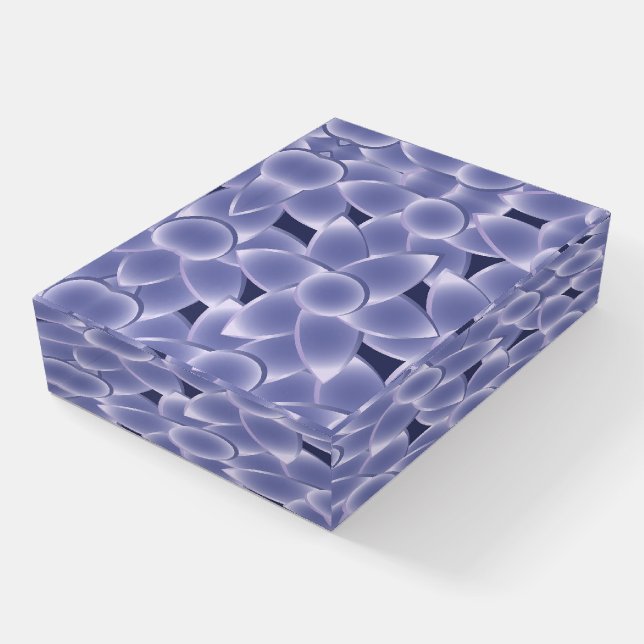 Purple flowers paperweight (Angled)