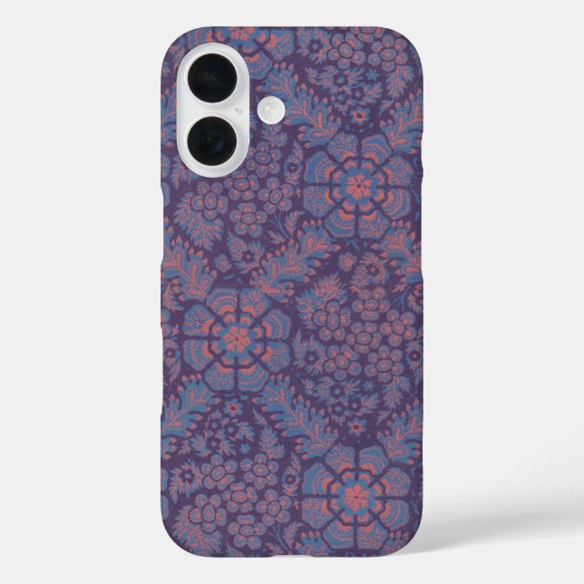 Purple Flowers Pattern Case-Mate iPhone Case (Back)