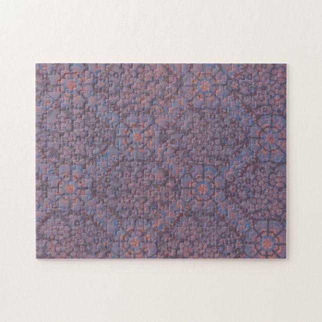 Purple Flowers Pattern Jigsaw Puzzle (Horizontal)