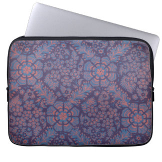 Purple Flowers Pattern Laptop Sleeve