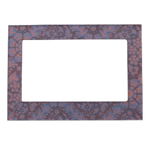 Purple Flowers Pattern Magnetic Frame