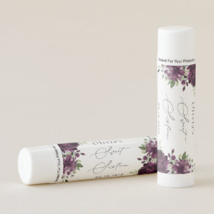 Purple Flowers, Plum Flowers, Boho, Sweet 16 Lip Balm