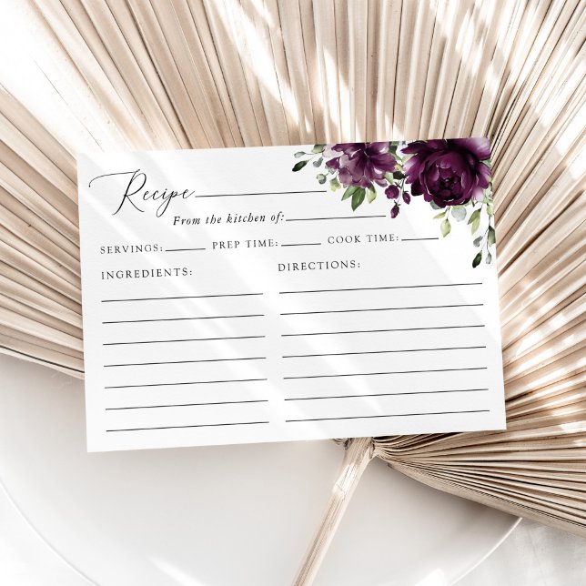 Purple Flowers, Plum Flowers, Bridal Shower Recipe (Creator Uploaded)