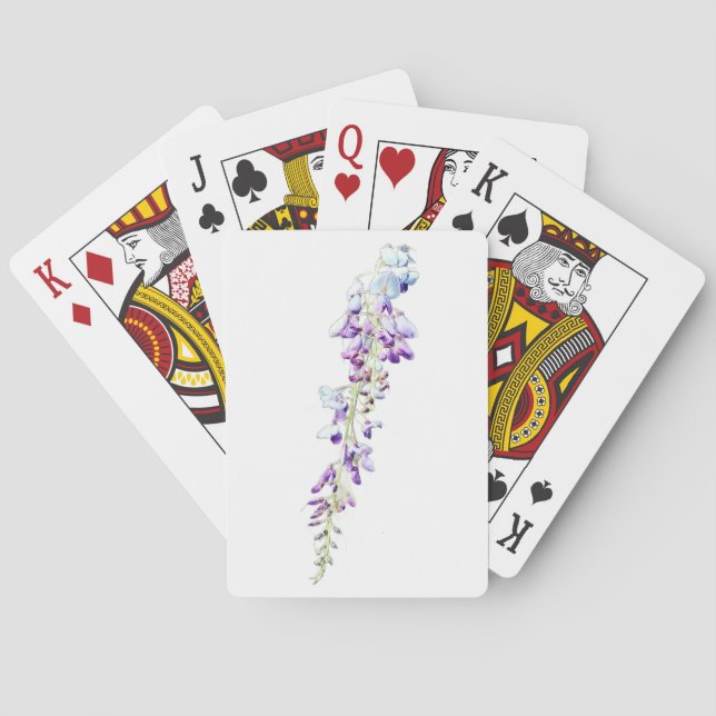 Purple flowers poker cards (Back)
