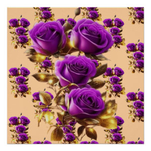 Purple flowers poster