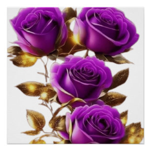 Purple flowers poster