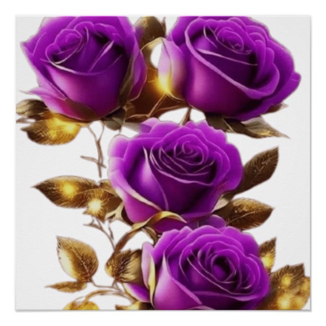 Purple flowers poster (Front)